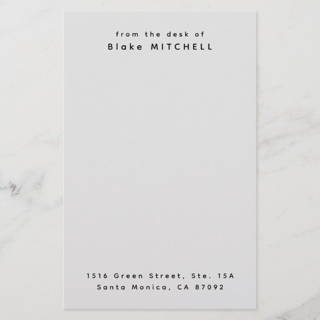 Papeterie de papeterie personnalisée unique monogr (Devant)