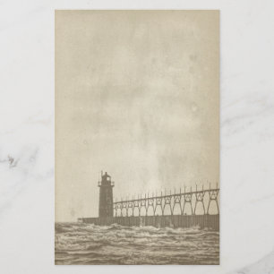 Papeterie de papier de phare vintage