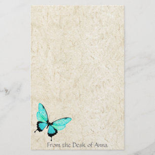 Papeterie de papier faite main de Faux de papillon