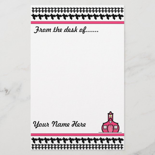 Papeterie de pied-de-poule (Devant)