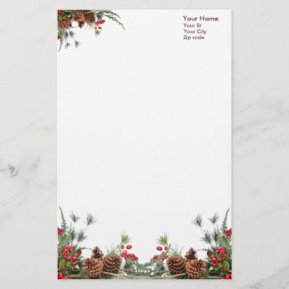 papeterie de pinecones de Noël