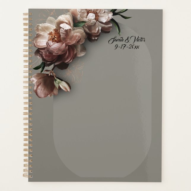 Papeterie de pivoines en fleurs (Devant)