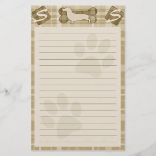 Papeterie de race de chien de teckel