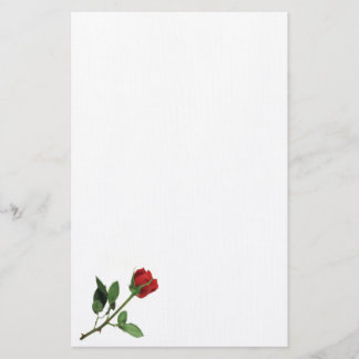Papeterie de rose rouge