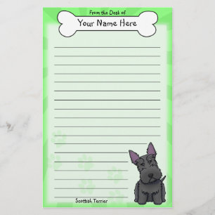 Papeterie de Terrier d'écossais de Kawaii