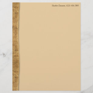 Papeterie de toile de jute rustique