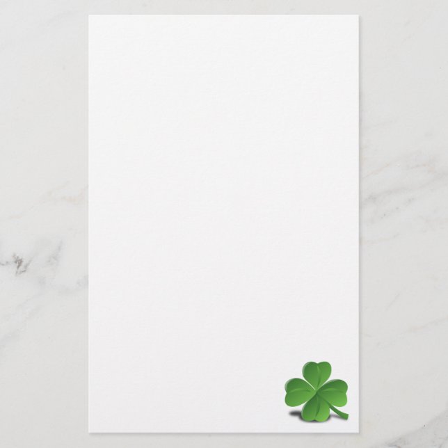 Papeterie de trèfle de shamrock du jour de St (Devant)