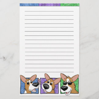 Papeterie de trois boîtes de corgi