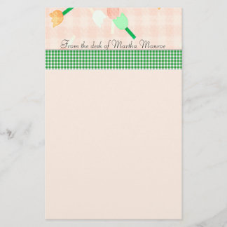 Papeterie de tulipes de pêche