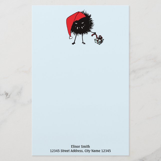 Papeterie Déballage de bogues de Noël mal présent (Devant)