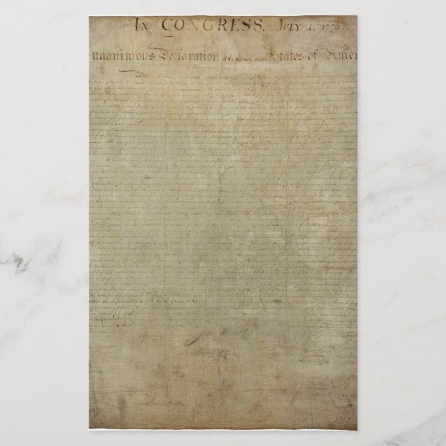 Papeterie Déclaration d'indépendance originale (Devant)