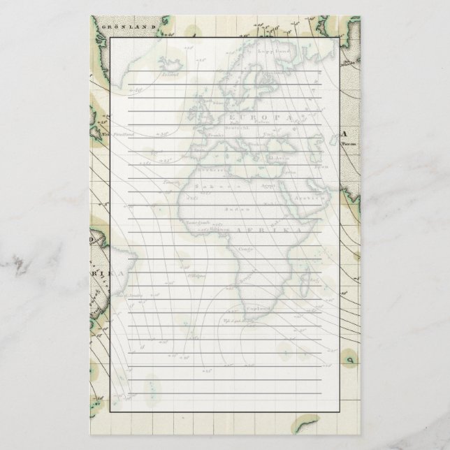 Papeterie Déclinaison magnétique du monde (Devant)