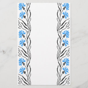 Papeterie Décor croix de Cornflower bleu
