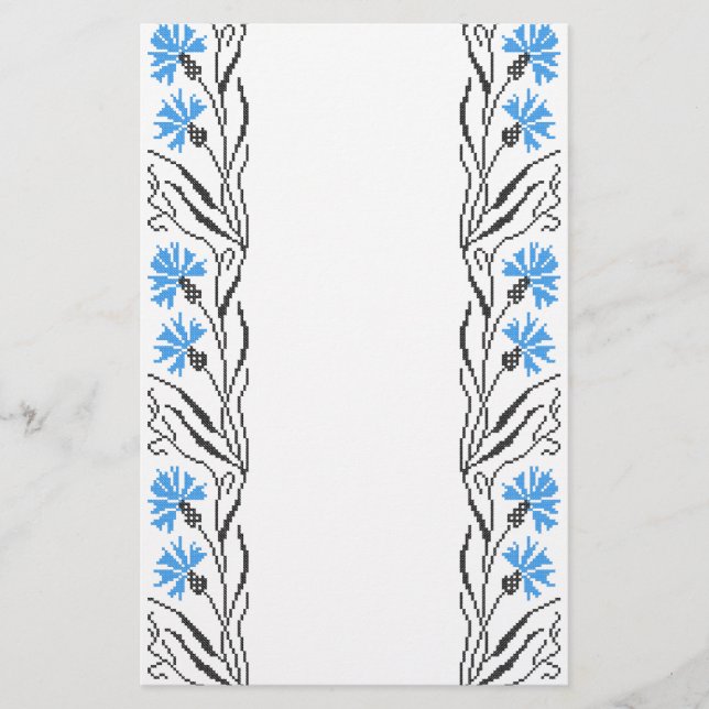 Papeterie Décor croix de Cornflower bleu (Devant)