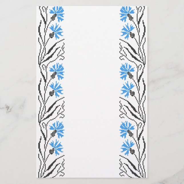 Papeterie Décor croix de Cornflower bleu (Devant)