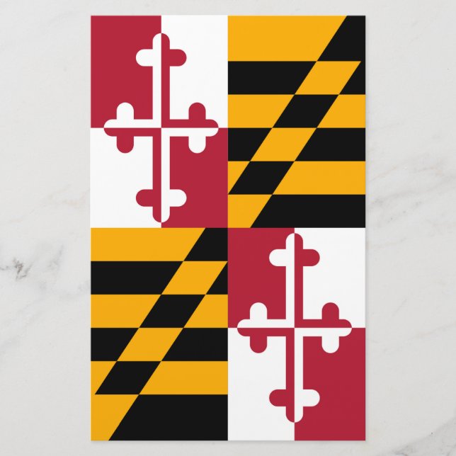 Papeterie Décor élégant du drapeau de l'état du Maryland (Devant)