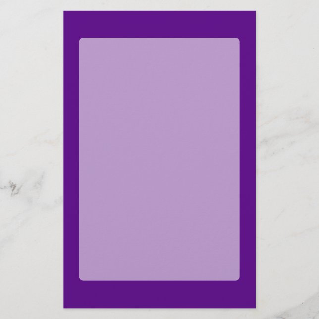 Papeterie Décor pourpre de couleur d'accent personnalisable (Devant)
