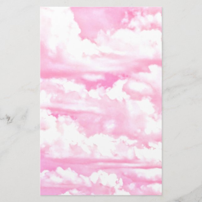 Papeterie Décor rose heureux mou de nuages (Devant)