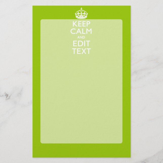 Papeterie Décor Vert Android Conserver Le Calme Et Votre Tex (Devant)