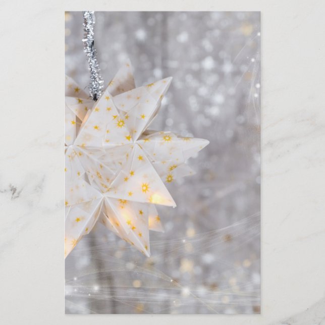 Papeterie Décoration en étoile de papier de Noël (Devant)