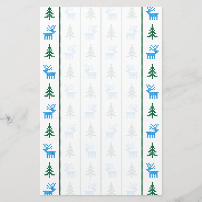 Papeterie Deers de Noël et arbres de Noël (Devant)
