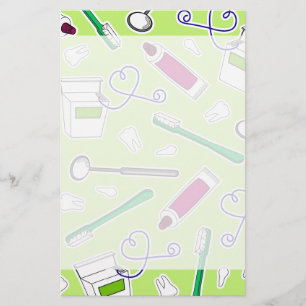 Papeterie Dentiste mignon / Hygiéniste dentaire Amour vert 
