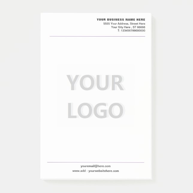 Papeterie d'entreprise Exemple de notes Post-it® (Devant)