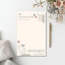 Design Abstrait Pastel : Florales Modernes & Géomé