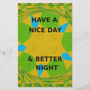 Papeterie Design circulaire "Bonne journée et meilleure nuit