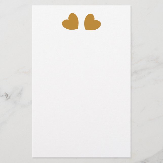 Papeterie Design de coeur graphique en or foncé B09 (Devant)