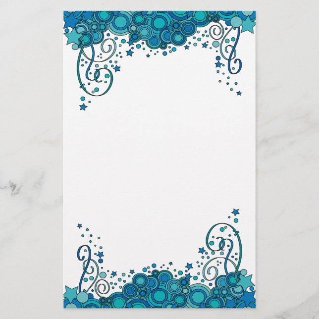 Papeterie Design de fête bleu (Devant)