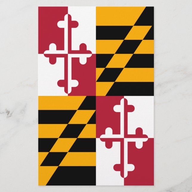 Papeterie Design élégant du drapeau d'état du Maryland (Devant)