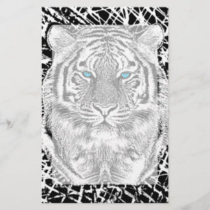 Papeterie Design en noir et blanc des yeux bleus