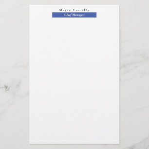 Papeterie Design minimaliste bleu blanc élégant