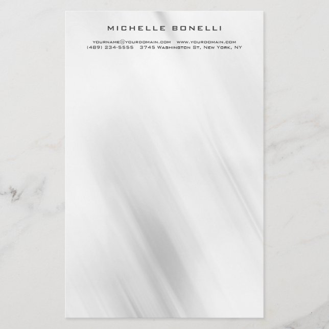 Papeterie Design Minimaliste Moderne Professionnel Gris (Devant)