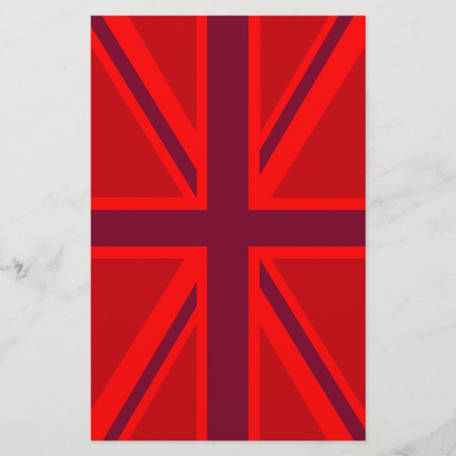 Papeterie Design Union Jack à accent rouge (Devant)