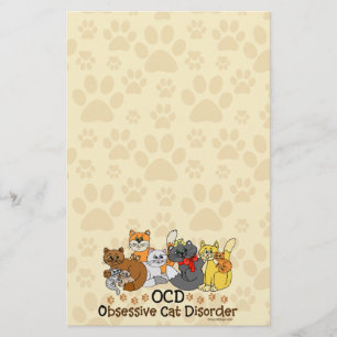 Papeterie Désordre obsédant de chat d'OCD