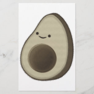 Papeterie Dessin Avocado de style vintage