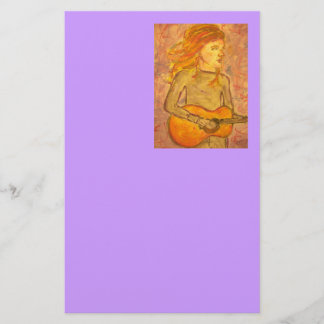 Papeterie dessin de guitare acoustique
