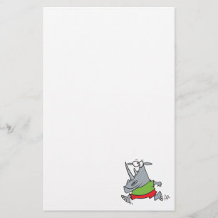 Papeterie dessin humoristique jogger rhino