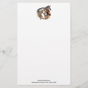 Papeterie Deux beaux chevaux Boho occidental