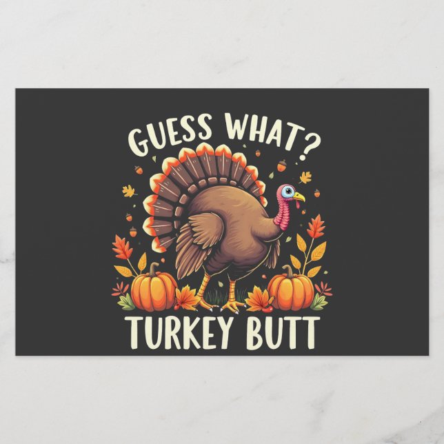 Papeterie Devinez Quoi ? Turquie Mais Thanksgiving Drôle (Devant)