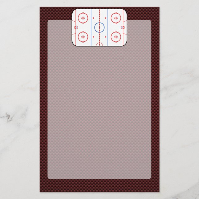 Papeterie Diagramme de la patinoire de la compagnie de hocke (Devant)