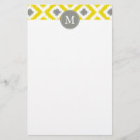 Diamants gris jaunes monogrammes Motif Ikat