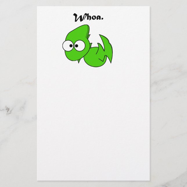 Papeterie Dinosaure vert Pterodactyle ou Dragon Whoa Carton (Devant)