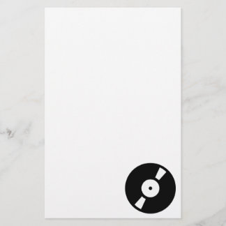 Papeterie disque vinyle rétro