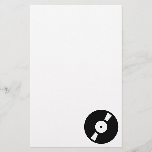 Papeterie disque vinyle rétro (Devant)