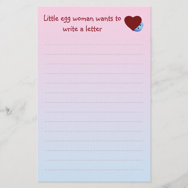 Papeterie Document écrit pour les enfants (Devant)