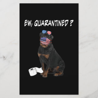 Papeterie Dog Rotttweiler Ew Quantiné Chien Portant Un Visag