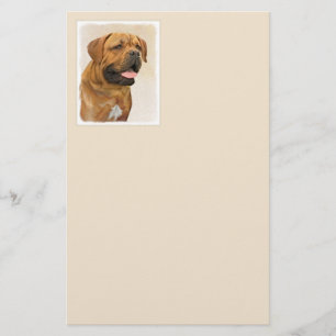 Papeterie Dogue de Bordeaux Peinture - Cute Original Chien A
